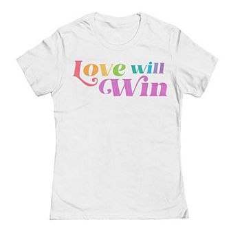 Junior's Grayson Threads The Label Love Will Win Pride Graphic Tee
