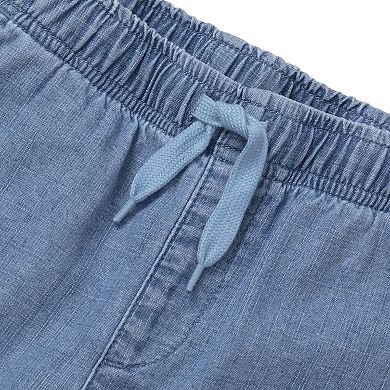Boys 2-20 Lands' End Pull On Chambray Elastic Waist Shorts