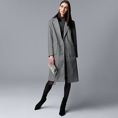 Petite Simply Vera Vera Wang Long Sleeve Flare Sweater Dress