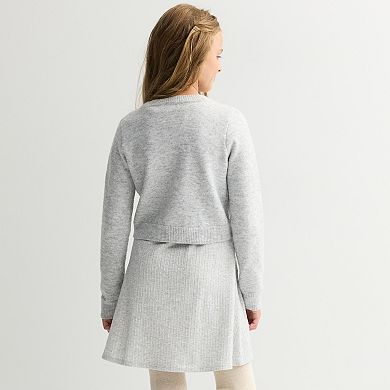 Girls 4-20 eyeshadow Bow Cardigan & Sweater Dress Set