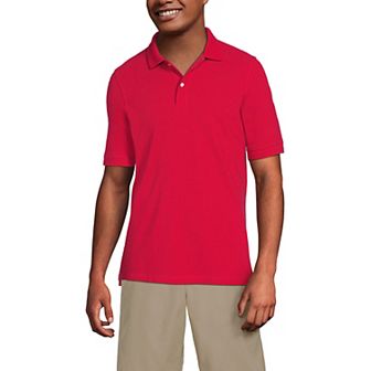 Men's Lands' End Short Sleeve Mesh Polo Shirt