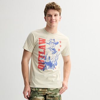 Men's Outlaw Cowboy Oversized Graphic Tee