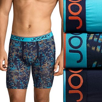 Men's Jockey® 3 pk Chafe Proof Pouch Microfiber 8.5 in Long Leg Boxer Briefs
