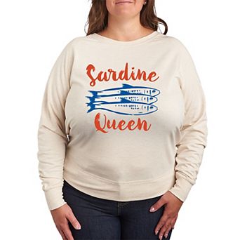 Plus Size Sardine Queen French Terry Long Sleeve Tee