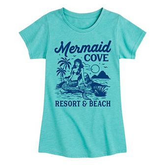 Girls 7-16 Mermaid Cove Resort & Beach Graphic Tee