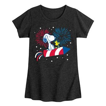 Girls 7-16 Peanuts Snoopy & Woodstock Graphic Tee