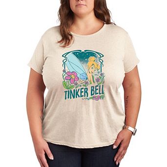 Plus Size Disney's Tinkerbell Floral Graphic Tee