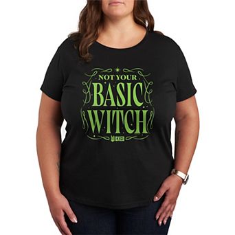 Plus Size Wicked Not Your Basic Witch Graphic Tee