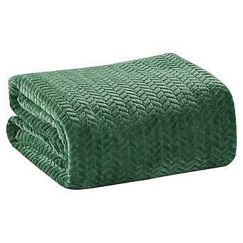 SimpleElegance Arrow-Shaped Braided Jacquard Textured Blanket (66" x 86")