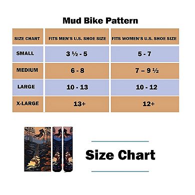 CoolMax Mud Bike Pattern Knee High Socks Socks, Men & Women 2 Pair Socks