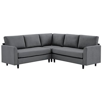 Ice Velvet Sectional Sofa - 5 Seats