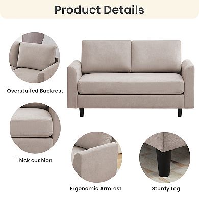 Ice Velvet Sectional Sofa - Loveseats