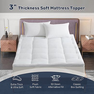 Unikome Ultra Soft Extra Thick Down Alternative Mattress Topper