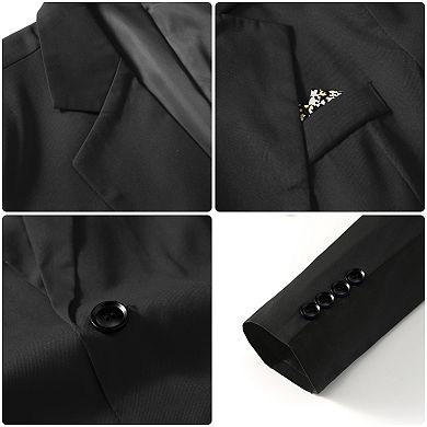 Men's Slim-Fit Single-Button Blazer - Casual Business Sport Coat for Everyday Versatility