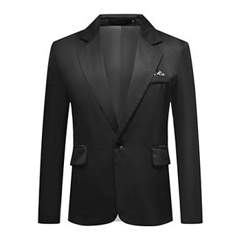 Men's Slim-Fit Single-Button Blazer - Casual Business Sport Coat for Everyday Versatility