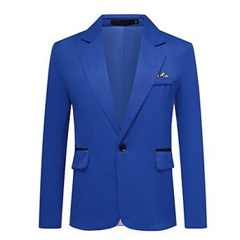 Men's Slim-Fit Single-Button Blazer - Casual Business Sport Coat for Everyday Versatility