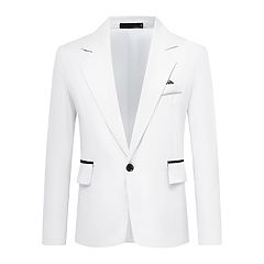 Men's Color Block Blazer - Slim Fit Business Suit Jacket For Weddings, Office & Casual Wear