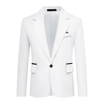 Men's Slim-Fit Single-Button Blazer - Casual Business Sport Coat for Everyday Versatility