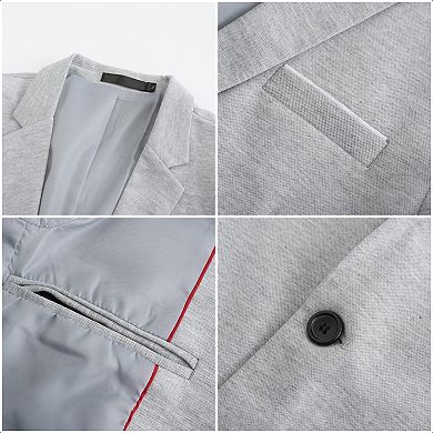 Men's Tailored 1-Button Blazer - Slim Fit for Wedding & Office