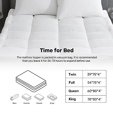 Unikome Ultra Plush Extra Thick Down Alternative Mattress Topper