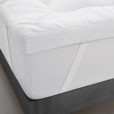 Unikome 4-Inch Extra Thick Down Alternative Wave Quilted Mattress Topper