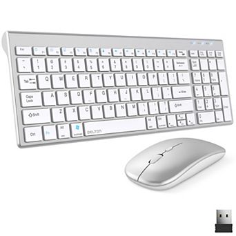 Delton KB36 Mini Keyboard and Mouse Combo White