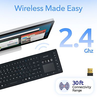Delton KB36 Mini Keyboard and Mouse Combo White