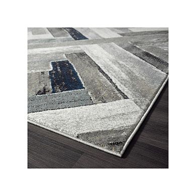 Luxe Weavers Modern Abstract Wood Carpet Geometric Area Rug