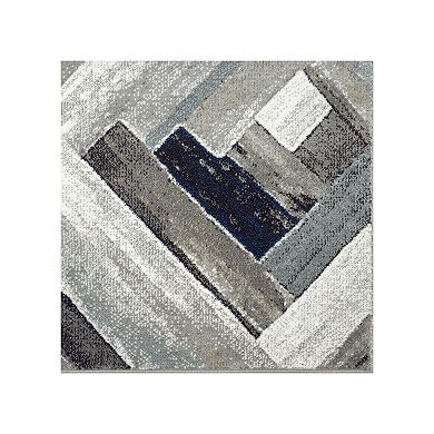 Luxe Weavers Modern Abstract Wood Carpet Geometric Area Rug