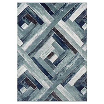 Luxe Weavers Modern Abstract Wood Carpet Geometric Area Rug