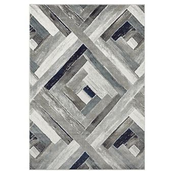 Luxe Weavers Modern Abstract Wood Carpet Geometric Area Rug