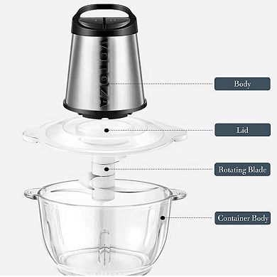 VOTOZA Food Processor, Meat Mixer Food Chopper for Meat, Vegetables, Fruits and Nuts