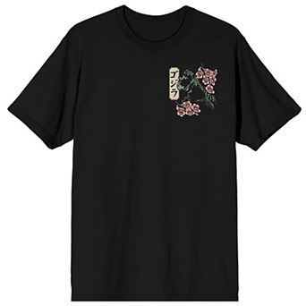 Men's Godzilla Cherry Blossoms Graphic Tee