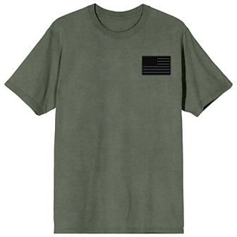 Men's Wavy American Flag Graphic Tee
