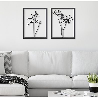 Malak Metal Framed Wall Art Set 2 Piece