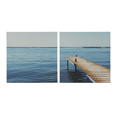 Etang de Thau Canvas Art Set by Laura Evans 2 Piece 20x20