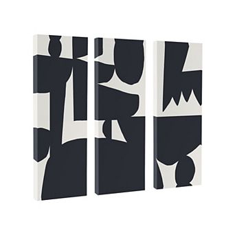 Quiet Jungle Canvas Wall Art Set by Kelly Knaga 3 pc 12x28