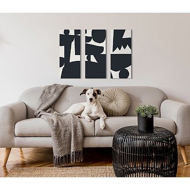 Quiet Jungle Canvas Wall Art Set by Kelly Knaga 3 Piece 12x28