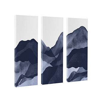 Mountain Range Canvas Wall Art Set by Amy Lighthall 3 pc 12x28
