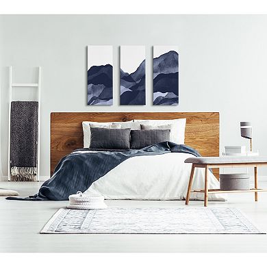 Mountain Range Canvas Wall Art Set by Amy Lighthall 3 Piece 12x28