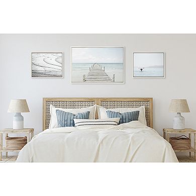 Sylvie Ocean Beach Framed Canvas Set