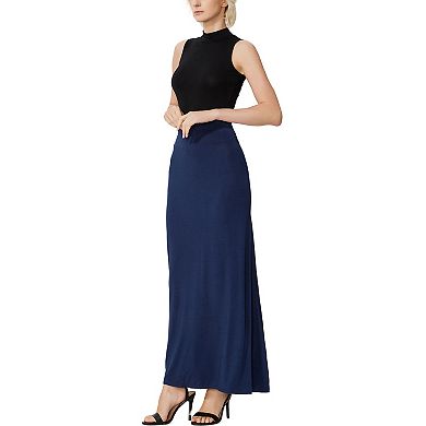 Women's Phistic Waist Ruched Maxi Skirt