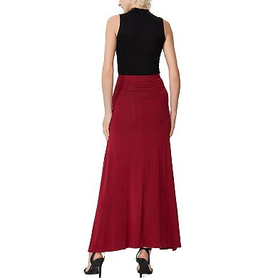 Women's Phistic Waist Ruched Maxi Skirt
