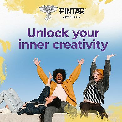 PINTAR Acrylic Paint Markers: Black - Fine Tip 1mm, 6 Pack