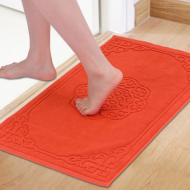 1 Pcs Cotton Rug Bath Mats, Absorbent Shower Bathroom Floor Towel