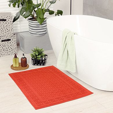 1 Pcs Cotton Bath Mat, Soft Bathroom Rug Absorbent Floor Towel Mats for Hotel Spa Bathtub