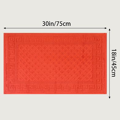 1 Pcs Cotton Bath Mat, Soft Bathroom Rug Absorbent Floor Towel Mats for Hotel Spa Bathtub