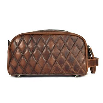 Ascend Quilted Leather Toiletry Bag