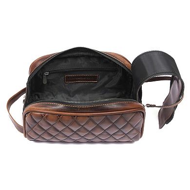 Ascend Quilted Leather Toiletry Bag