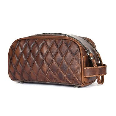 Ascend Quilted Leather Toiletry Bag